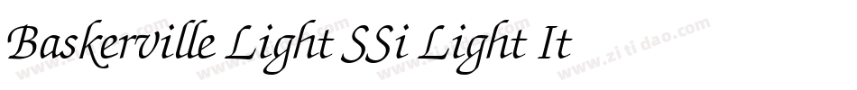 Baskerville Light SSi Light Italic字体转换